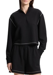 Theory Half Zip Crop Sweatshirt