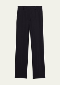 Theory Ponte High-Waist Straight Pants