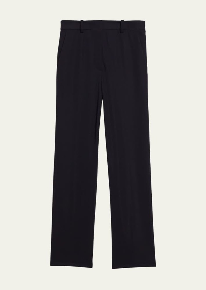 Theory Ponte High-Waist Straight Pants