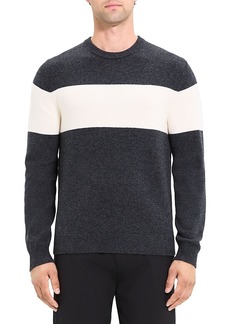 Theory Hilles Wool & Cashmere Stripe Crewneck Sweater
