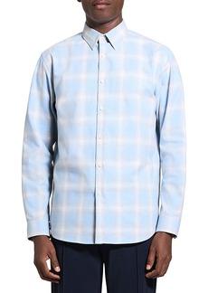 Theory Irving Fade Flannel Long Sleeve Shirt