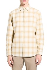 Theory Irving Fade Flannel Long Sleeve Shirt