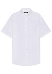 Theory Irving Linen Short Sleeve Shirt