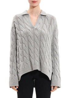 Theory Karenia Cable Knit Wool & Cashmere Sweater