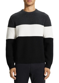 Theory Lamar Wool and Cashmere Color Blocked Sweater