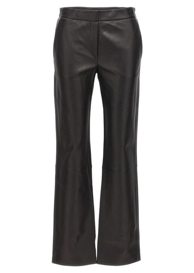THEORY Leather trousers