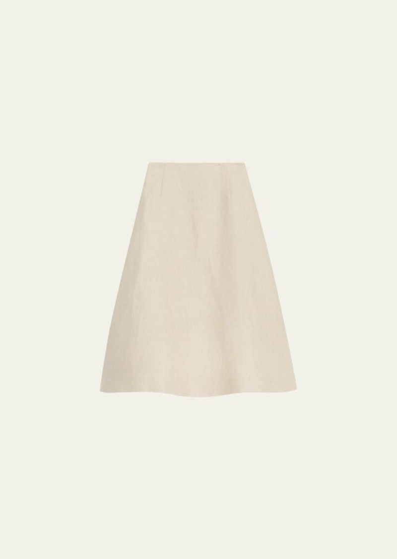 Theory Linen Tweed Full Midi Circle Skirt