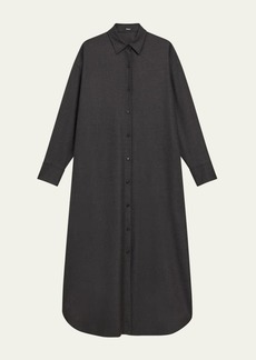 Theory Long-Sleeve Maxi Shirtdress