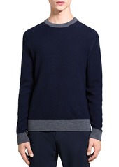 Theory Maden Contrast Trim Crewneck Sweater