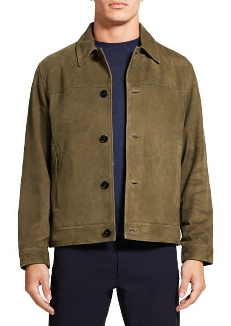 Theory Amos Suede Trucker Jacket