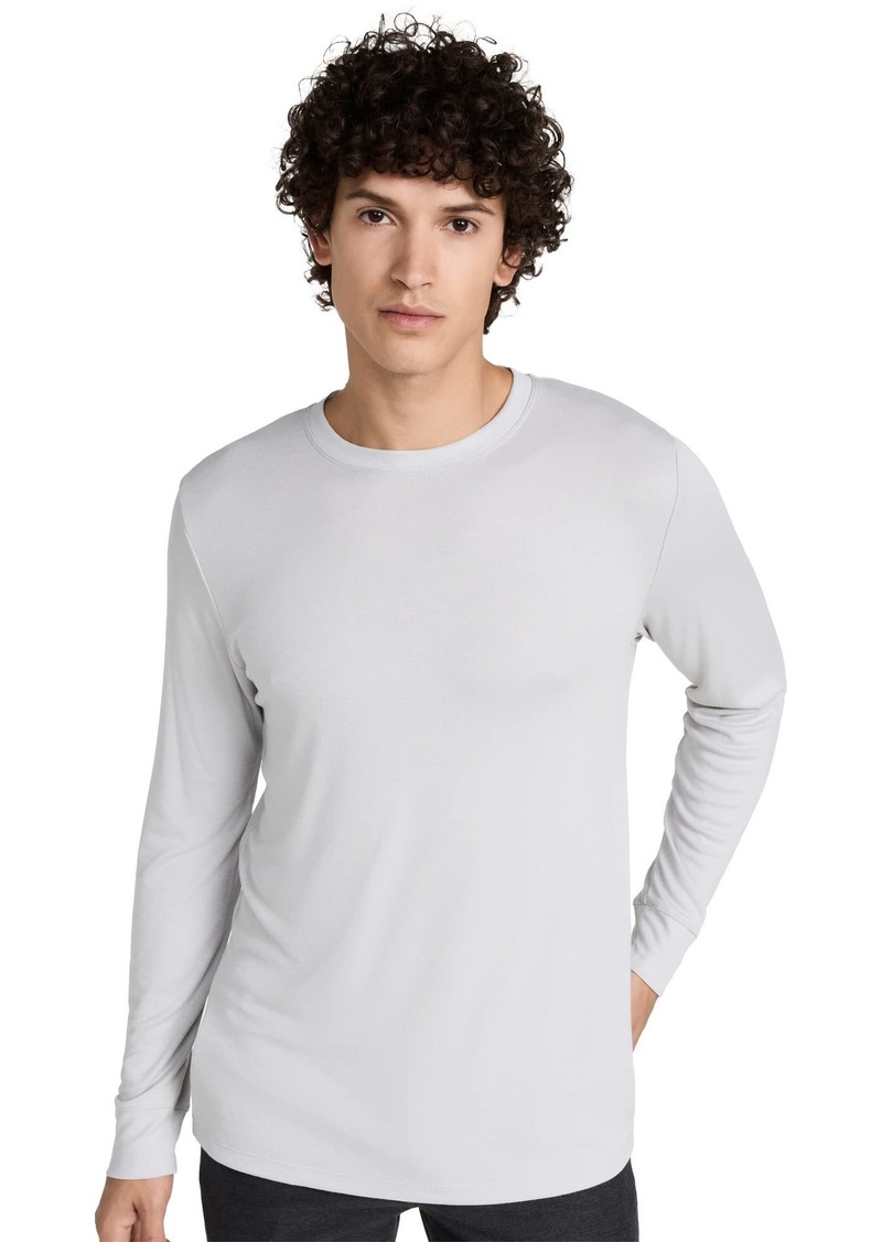 Theory Men's Anemone Long Sleeve Essential Tee  Grey L