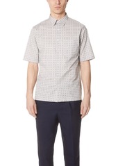 Theory Men's Bruner Dot Print Short Sleeve Shirt