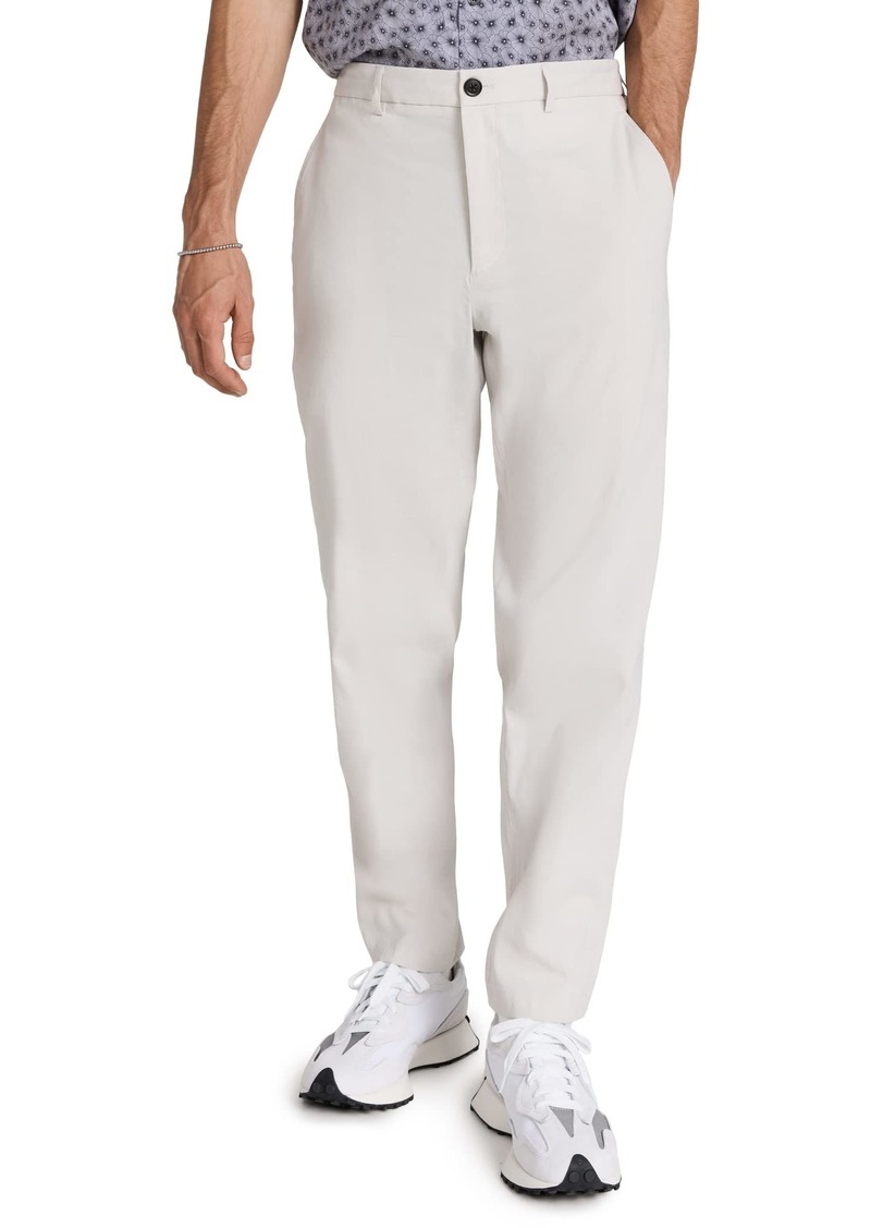 Theory Men's Curtis Drawstring Pant in Crunch Linen  Off White 36