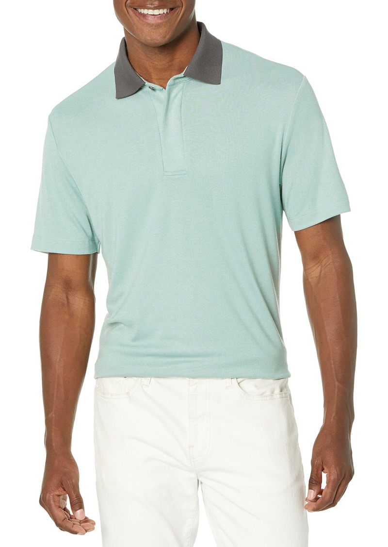 Theory Men's Kayser Polo.Anemone Blue SURF