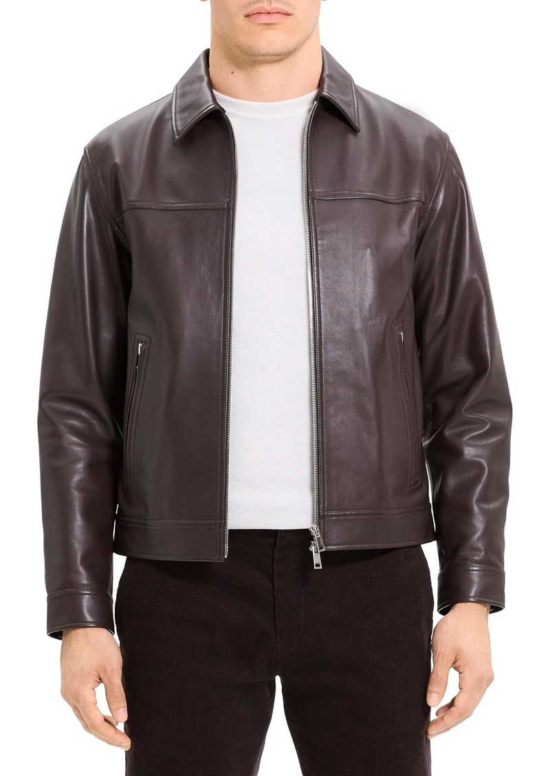 Theory Men's Rhett Leather Jacket  XL