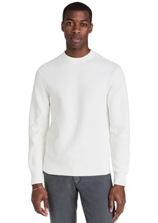 Theory Men's Riland Breach Crewneck Sweater  White XL