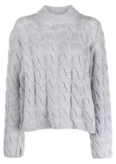 THEORY MOCK CABLE SWEATER