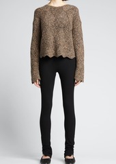 Theory Mouline Cashmere Cropped Sweater