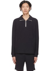 Theory Navy Allons Zip-Up Sweater
