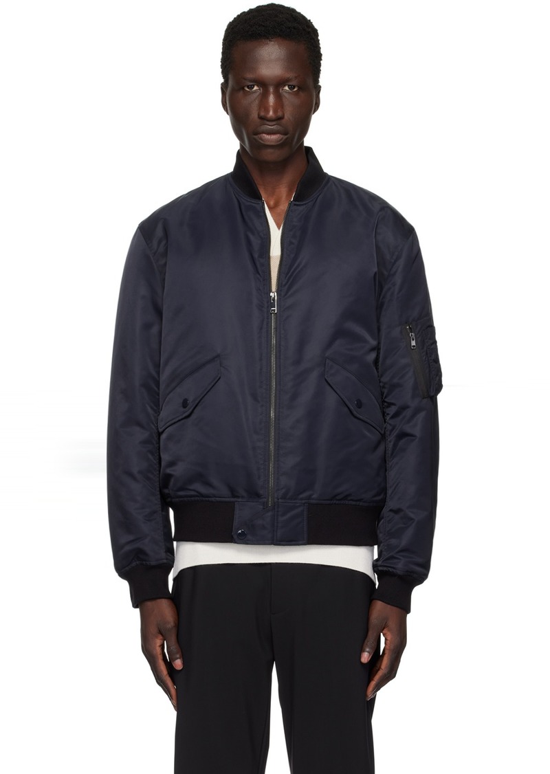 Theory Navy Oversized Bomber Jacket