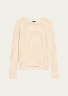 Theory Neo Harbor Open Mesh Long-Sleeve Top