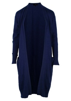 Theory Open Front Cardigan in Blue Cashmere