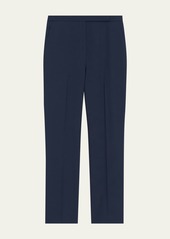 Theory Oxford Wool Cropped Slim-Leg Trousers