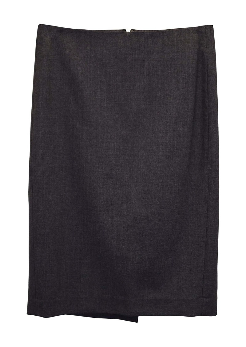 Theory Pencil Skirt in Charcoal Wool