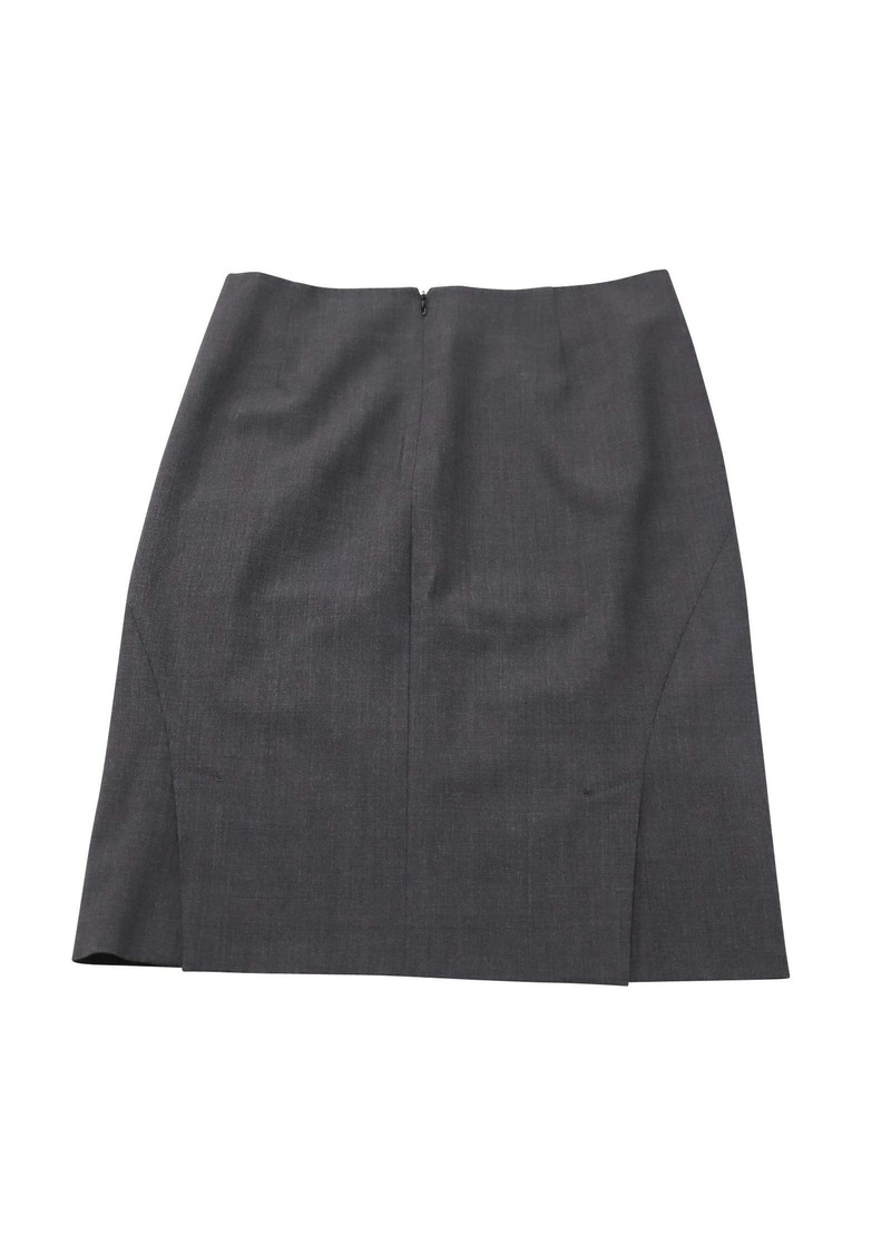 Theory Pencil Skirt in Grey Wool