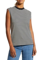 Theory Perfect Stripe Pima Cotton Muscle Tee in Multi at Nordstrom