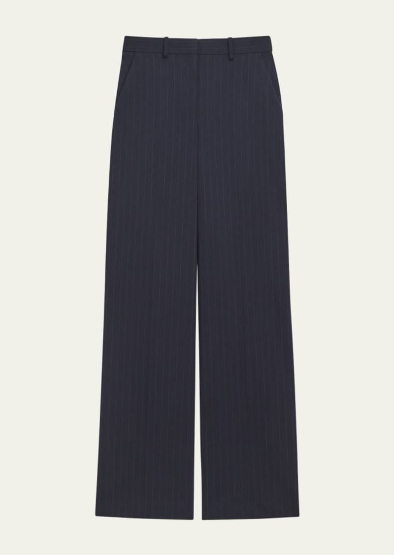 Theory Pinstripe Relax Straight Pants