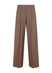THEORY  PLEATED LOW-RISE PANTS