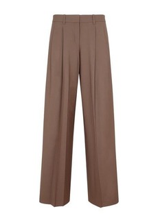 THEORY  PLEATED LOW-RISE PANTS