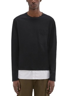 Theory Project Cotton Jersey Long-Sleeve Combo Tee