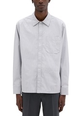 Theory Project Striped Cotton Blend Shirt Jacket