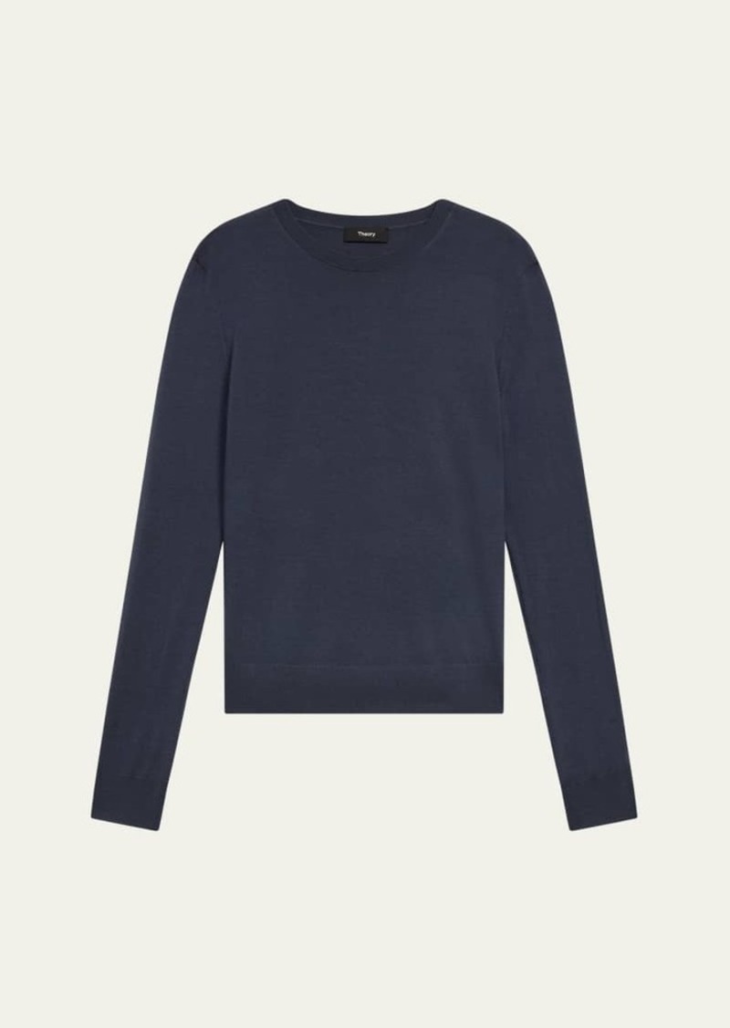 Theory Regal Merino Wool Knit Crewneck Top