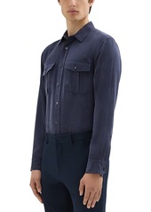 Theory Regular Fit Military Button Down Shirt