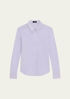 Theory Riduro Organic Cotton Button-Down Shirt