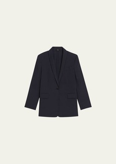 Theory Rolled-Sleeve Shawl Collar Jacket