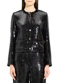 Theory Sequin Patch Pocket Jacket
