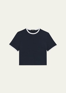 Theory Short-Sleeve Organic Cotton Ringer T-Shirt