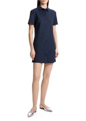 Theory Short Sleeve Piqué Shirtdress