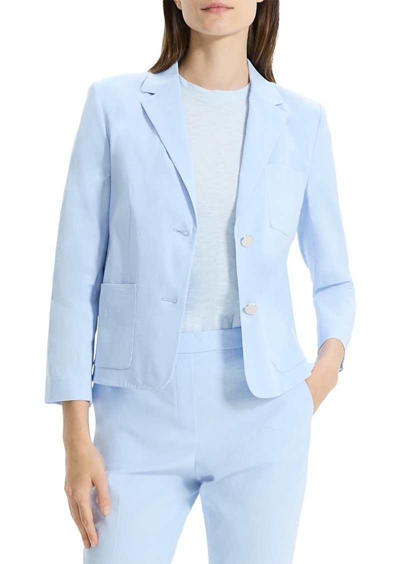 Theory Shrunken Split Cuff Two Button Blazer