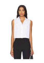 Theory Sleeveless Crop Classic Shirt