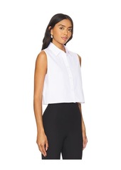 Theory Sleeveless Crop Classic Shirt