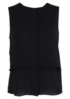 Theory Sleeveless Top in Black Viscose