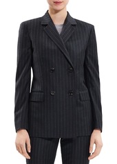 Theory Slim Double Breasted Wool Blazer