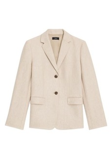 Theory Slim Fit Single Breasted Linen Blazer