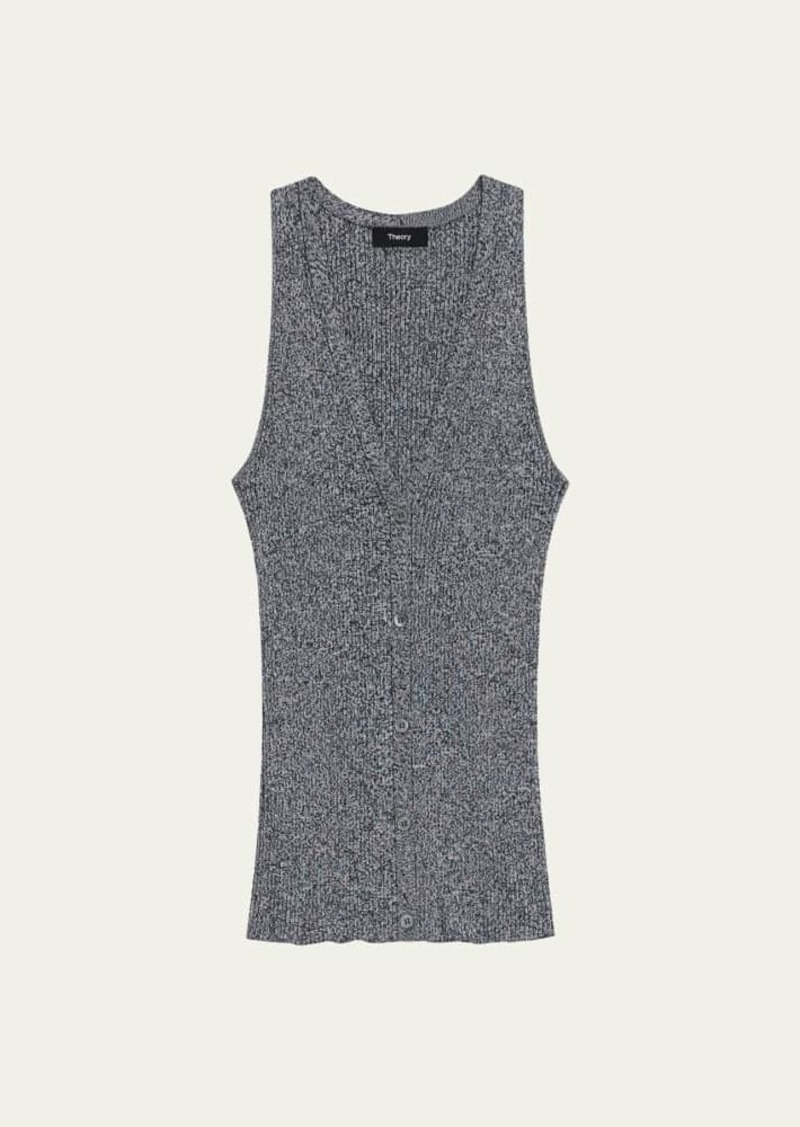 Theory Slim Rib Button-Front Vest