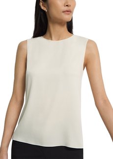 Theory Straight Shell Core Silk-Blend Top